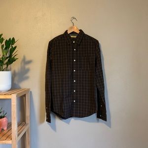 Prince & Fox Brown and Black Plaid Button Down S